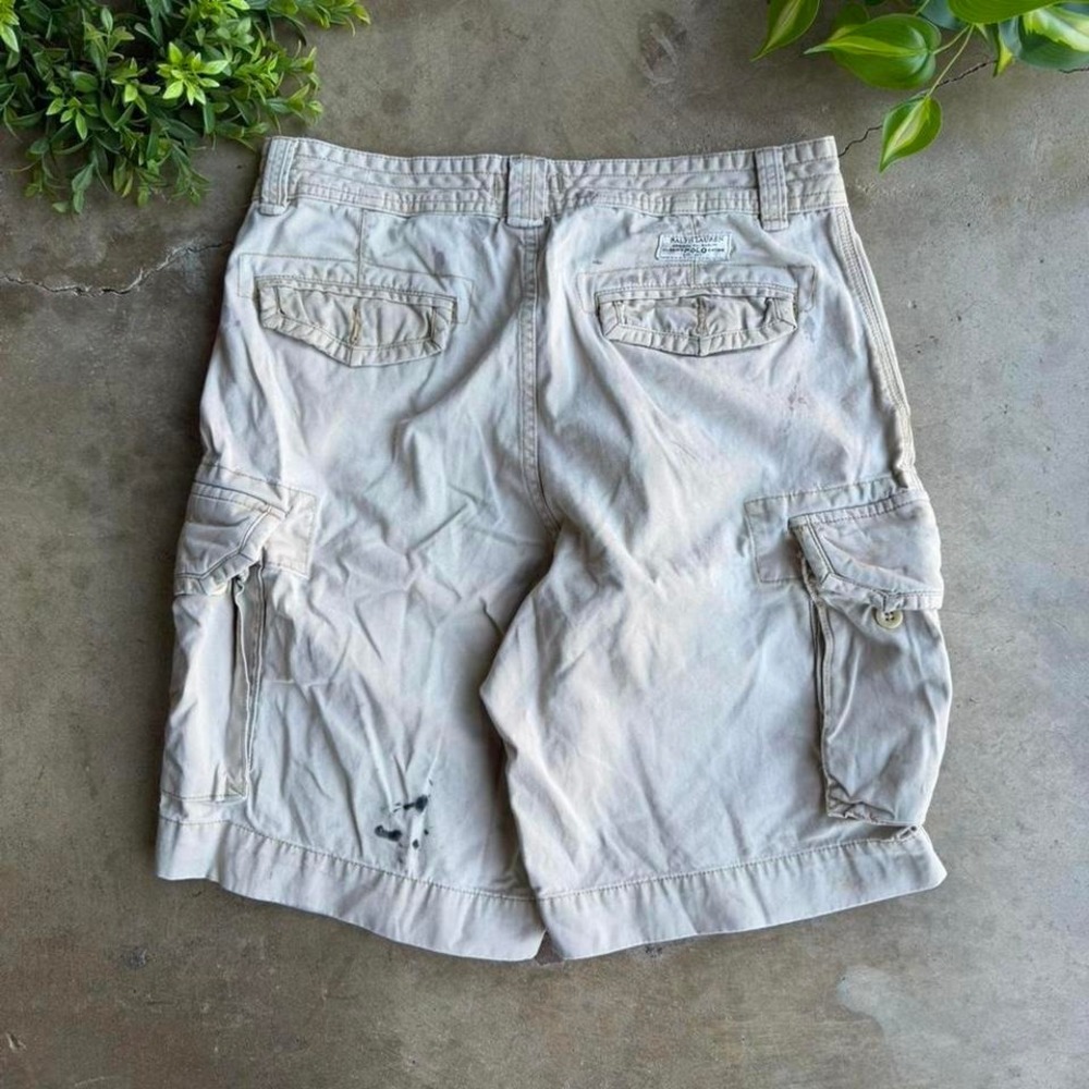 Vintage Ralph Lauren cream cargo shorts